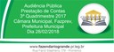 Audiência Pública Prestação de Contas 3° Quadrimestre 2017